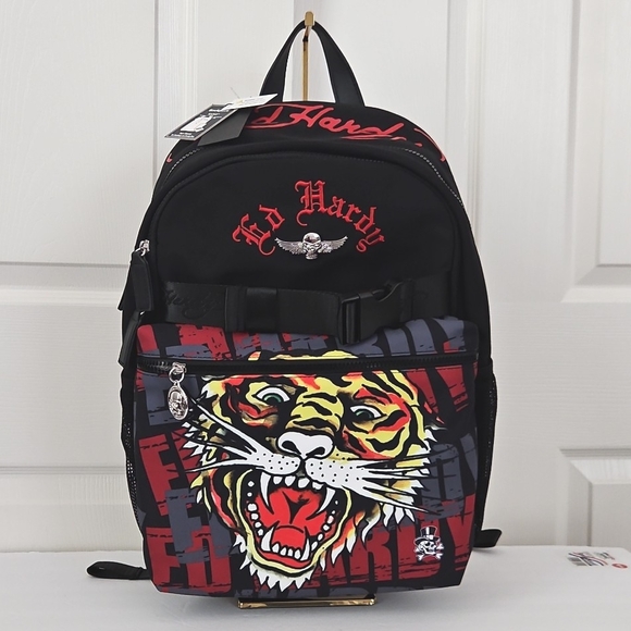 Ed Hardy NWT Tiger Backpack Unisex - Picture 1 of 7